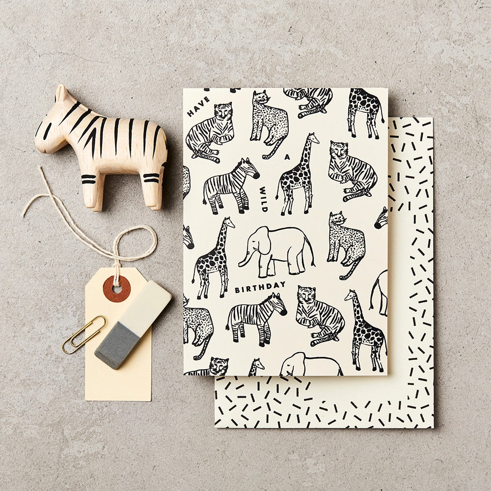Multi Animal Birthday Card & Envelope