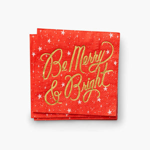 Be Merry and Bright Cocktail Napkins