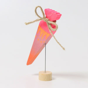 Grimm's Decorative Figure School Cone Neon Pink
