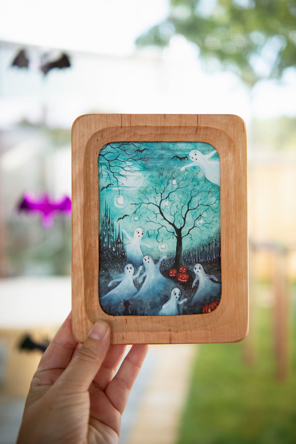 Wooden Picture Frame - Rounded Hanging A6