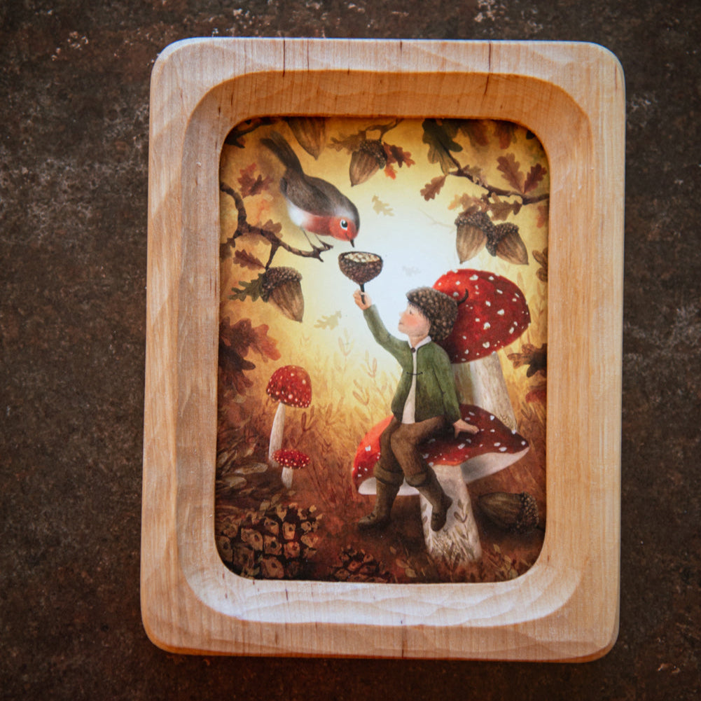 Wooden Picture Frame - Rounded Hanging A6