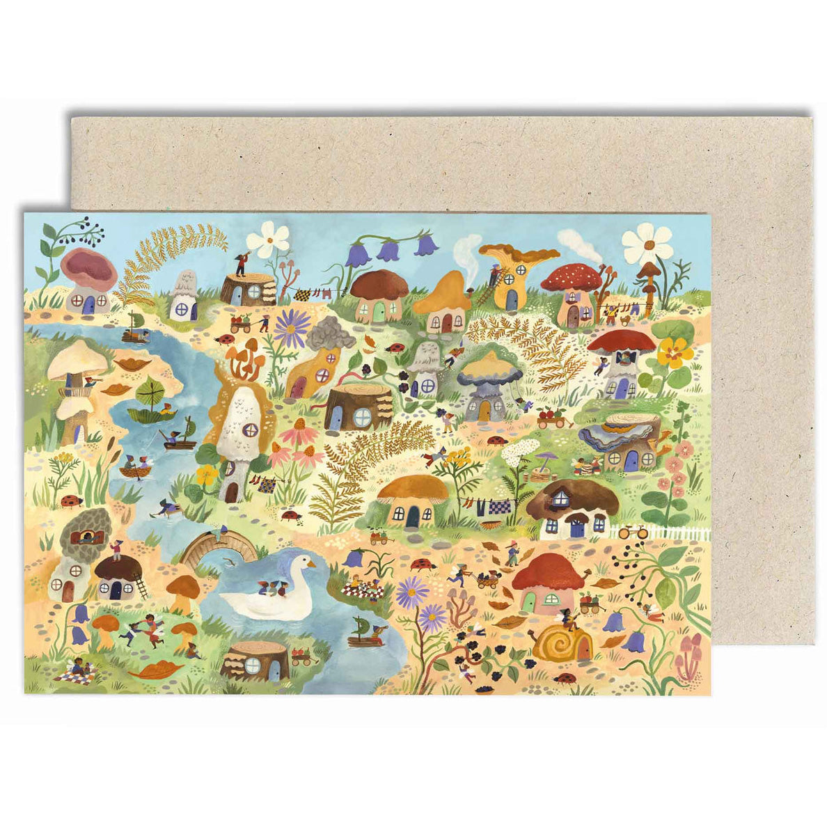 Greeting Card - Fairy Village