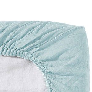 Fitted Sheets Linen - Pale Blue
