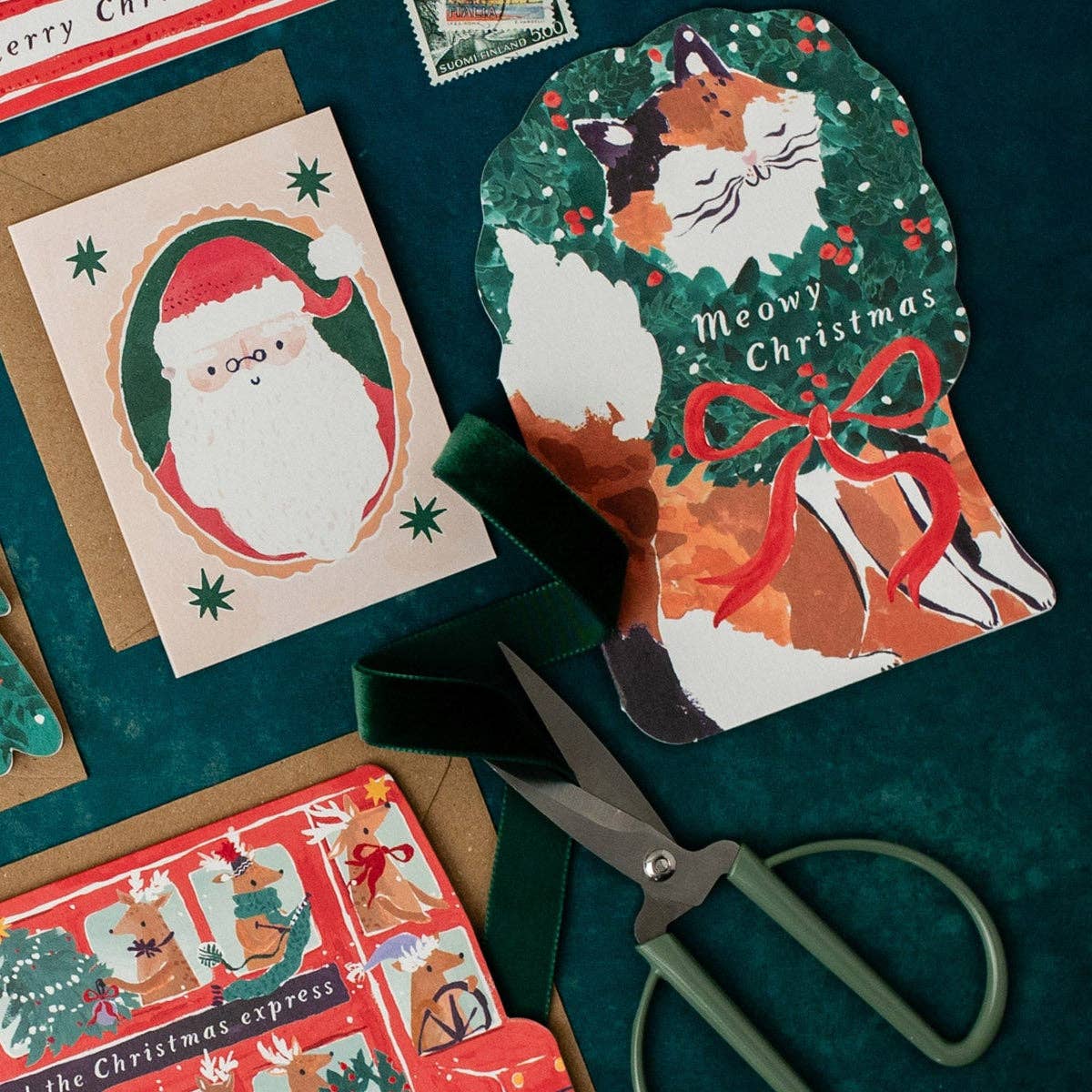 Cat Meowy Christmas Card