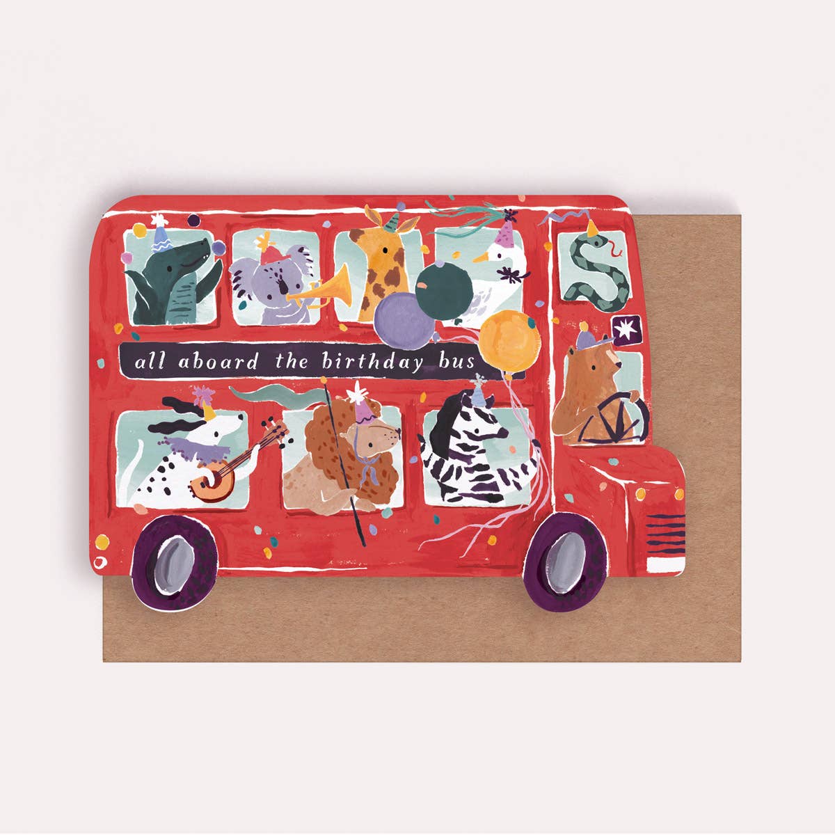 Party Bus Kids Birthday Card