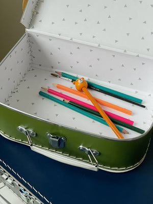 Cardboard Suitcase Green - 35cm