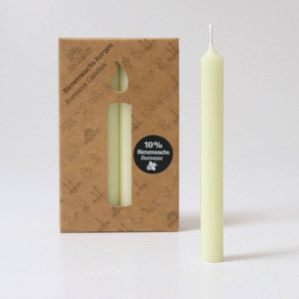 Grimm's Creme Beeswax Candles (10%) 12 pcs