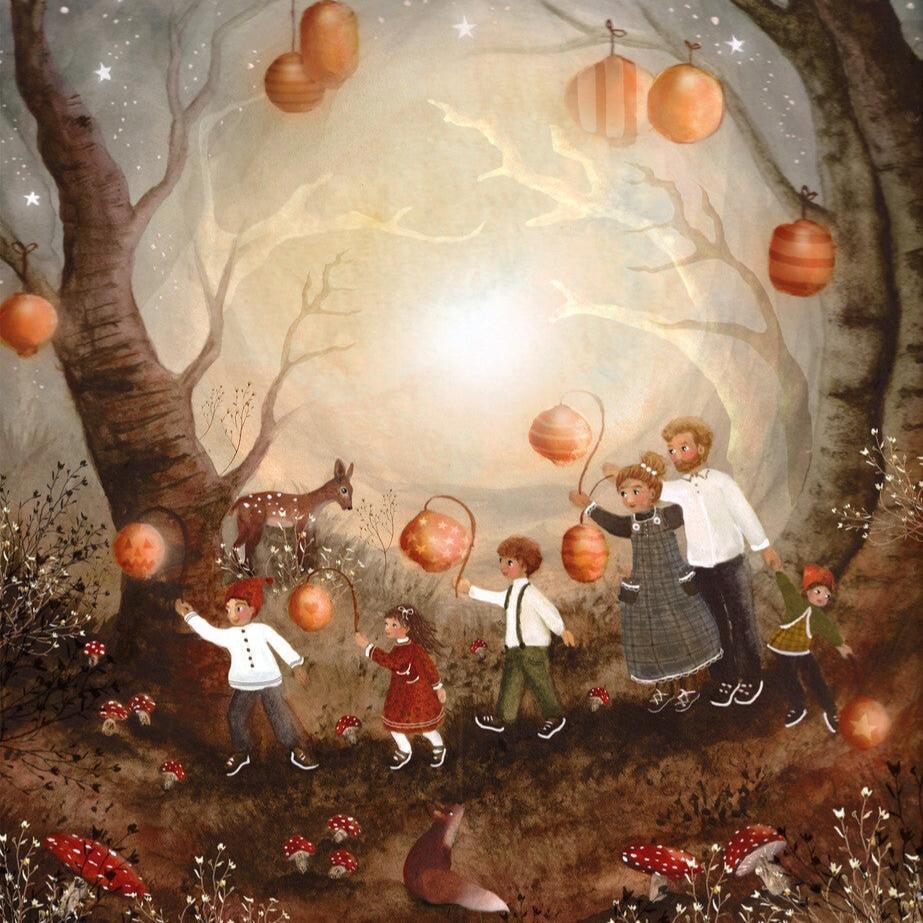 Postcard/Seasonal Card 'Lantern Walk'