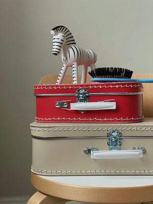 Cardboard Suitcase Red - 35 cm