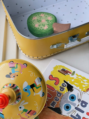 Cardboard Suitcase Yellow - 25cm