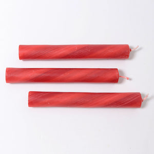 Grimm's Red Marbled Beeswax Candles (25%)