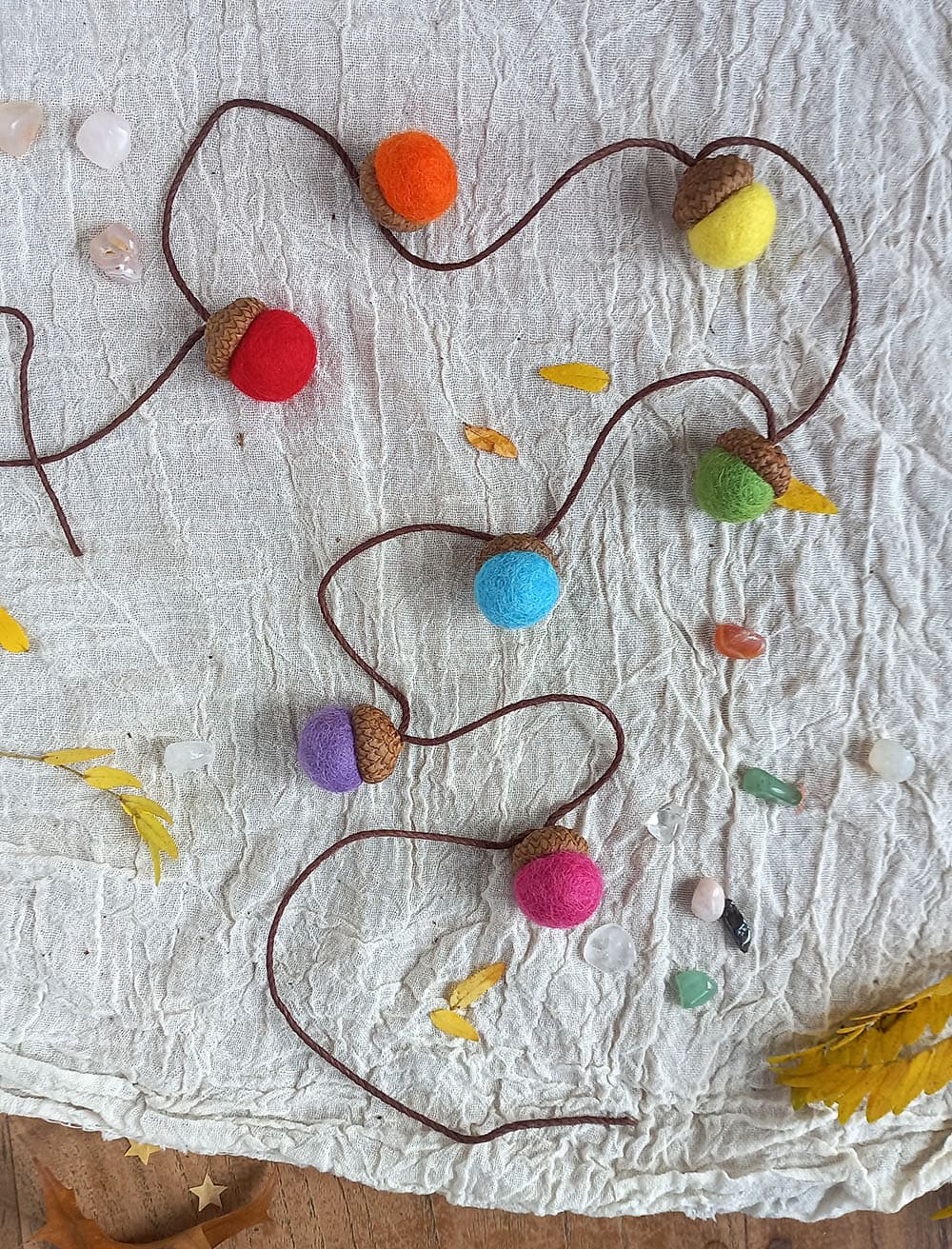 Acorn Garland (Felted)