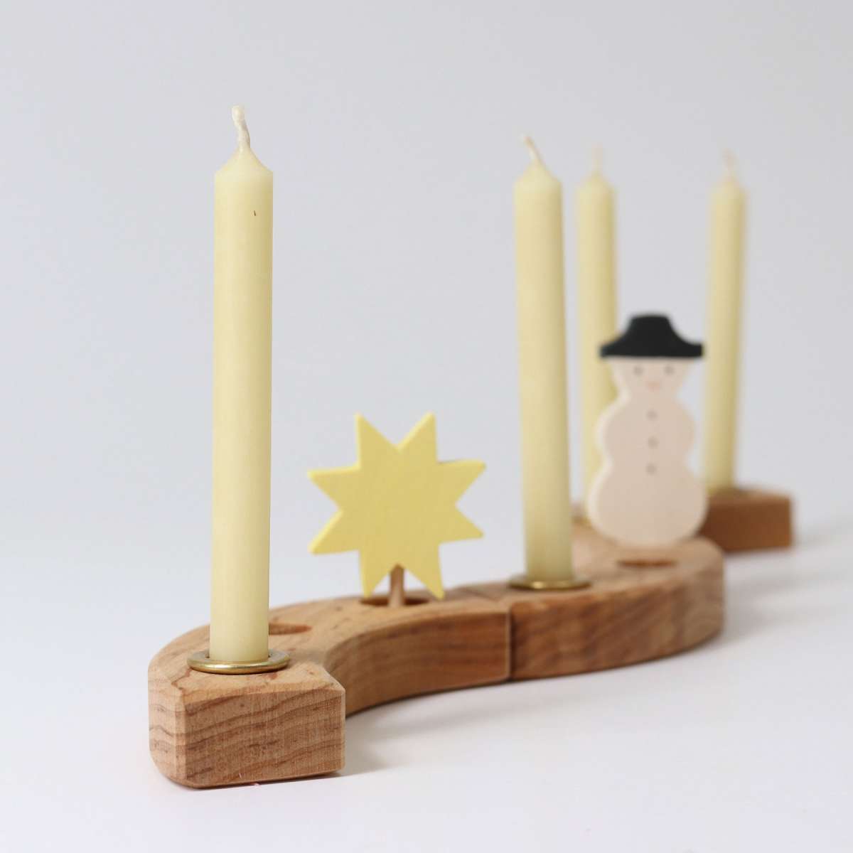 Grimm's Creme Beeswax Candles (100%) 12 pcs