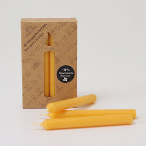 Grimm's Amber Beeswax Candles (10%) - 12 pcs