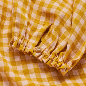 gingham pyjama mustard one size