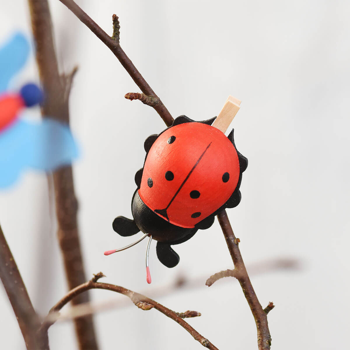 Ladybug with clip (Red)