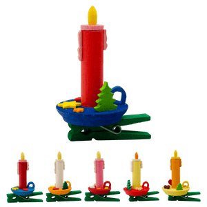 Candle set with clip (6 pieces)