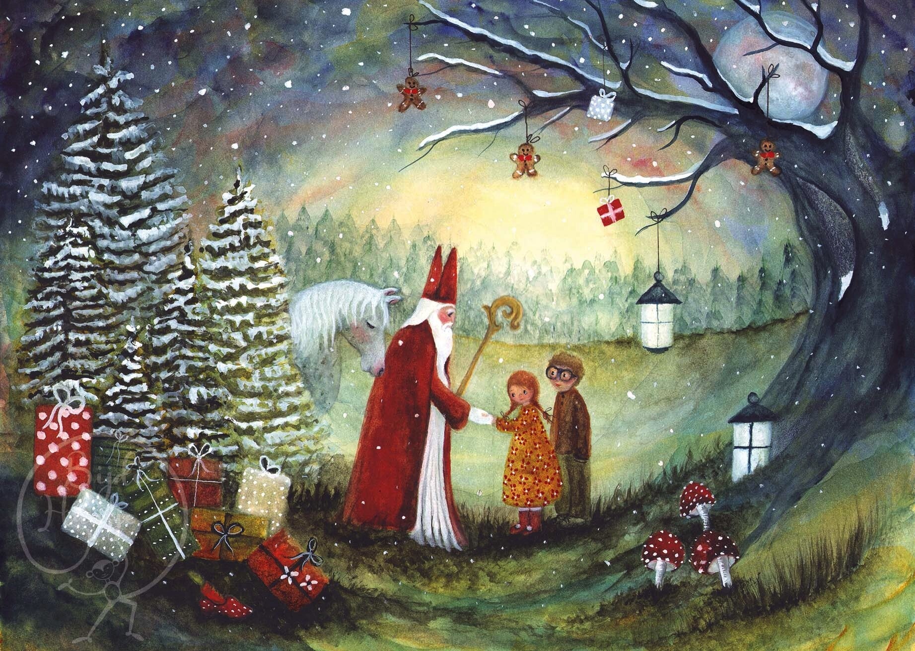 Postcard/Seasonal Card 'Sint Nicolaas'