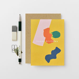 Abstract Birthday Card & Envelope