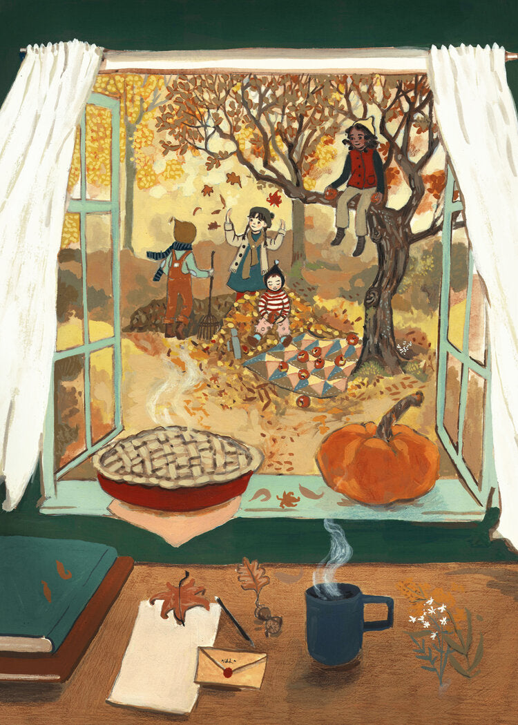 Autumns Window Card