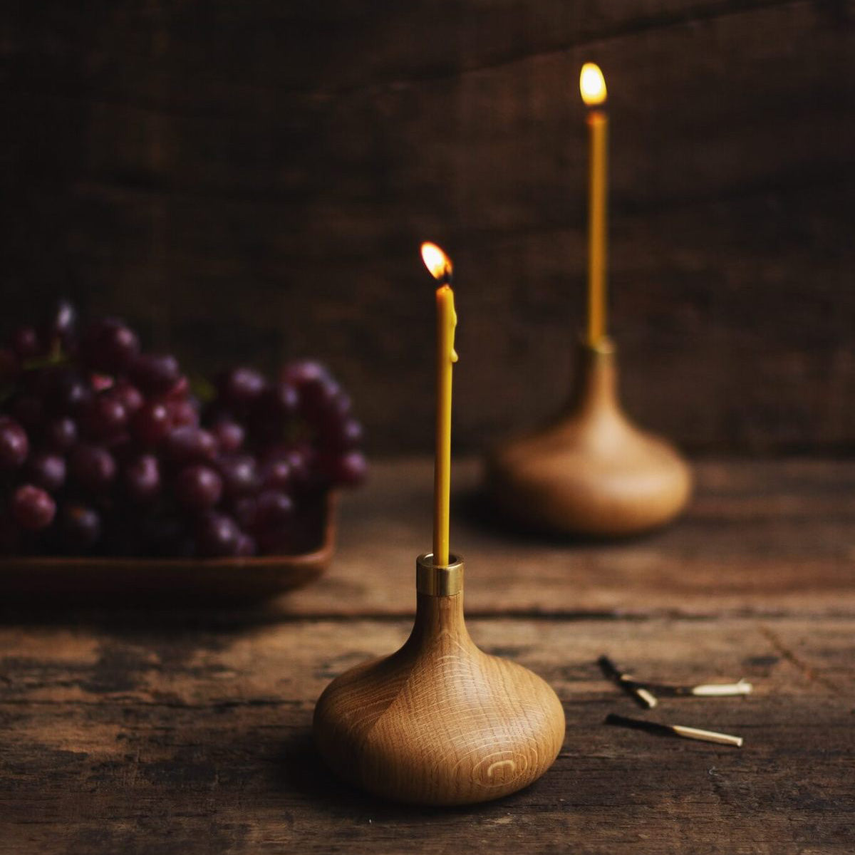 Oak Candle Holder