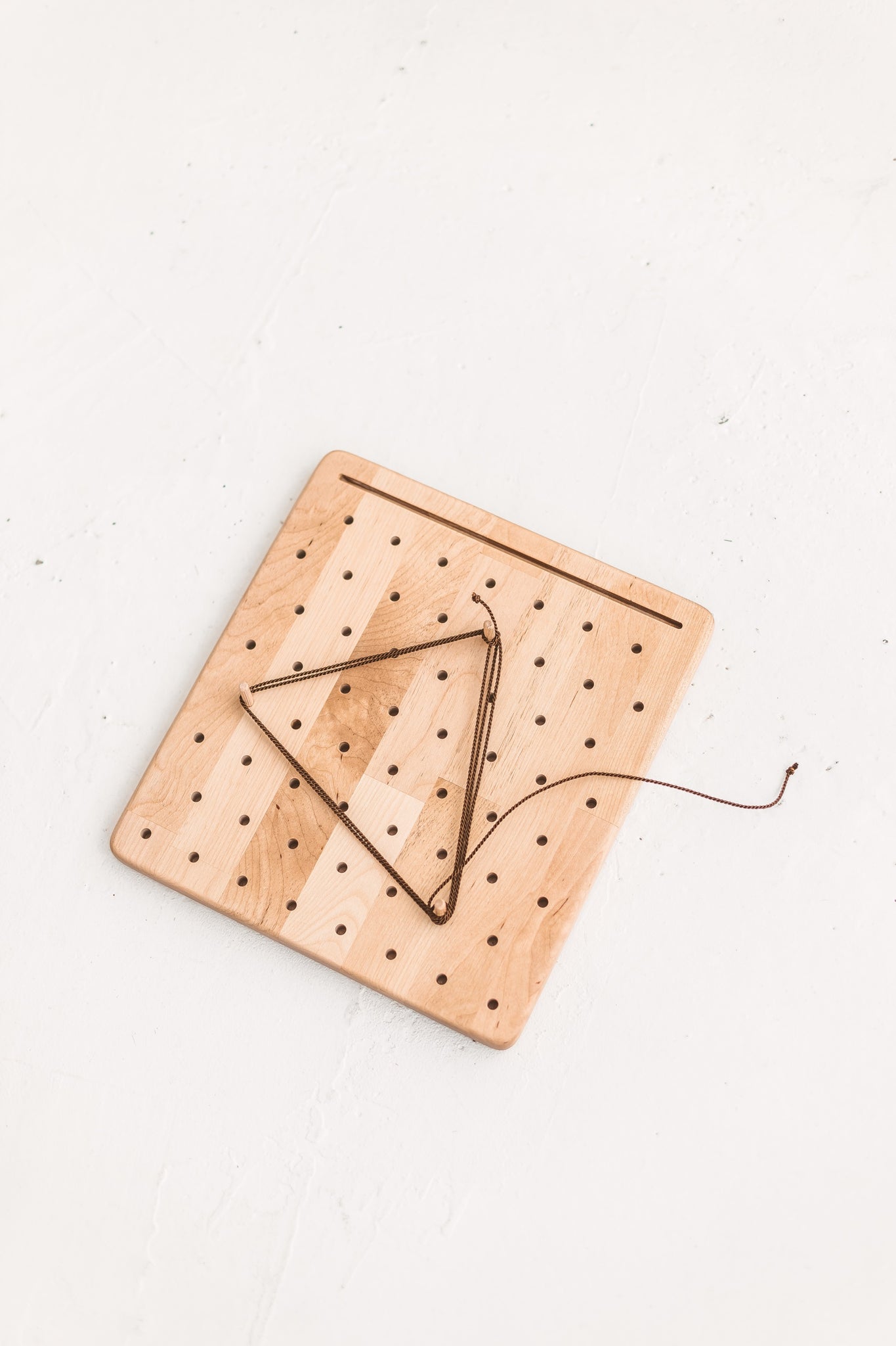 Wooden Peg Board with Cards Holder
