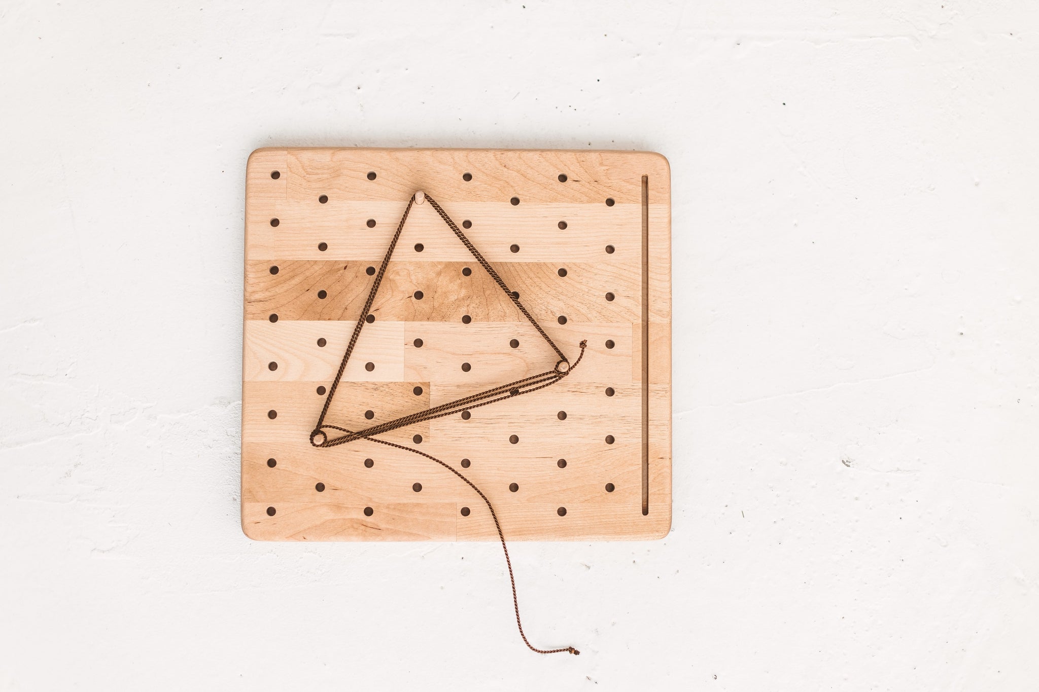 Wooden Peg Board with Cards Holder