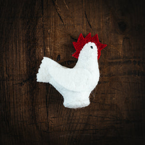 Handmade Wool Felt Chicken Hen