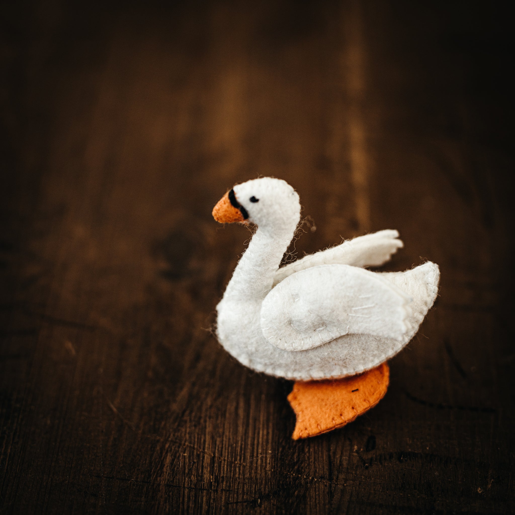Handmade Wool Felt Swan