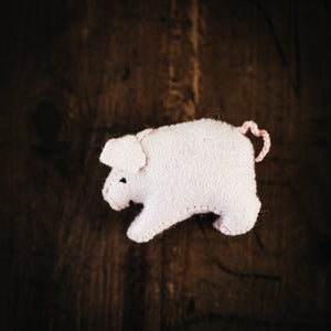 Handmade Wool Felt Pig