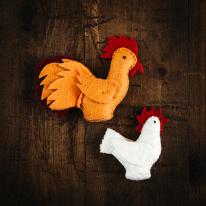 Handmade Wool Felt Chicken Hen