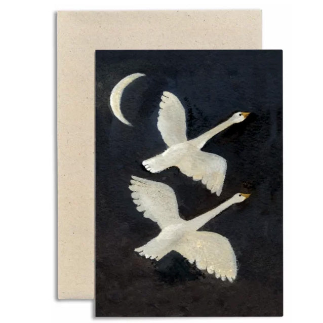 Greeting Card - Whooper Swans