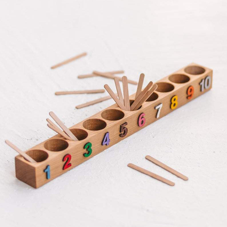 Wooden counting sticks sorting toy