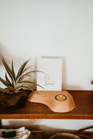 Photo or Postcard holder with tealight candle