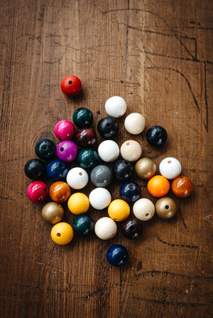 Wooden Beads Colored