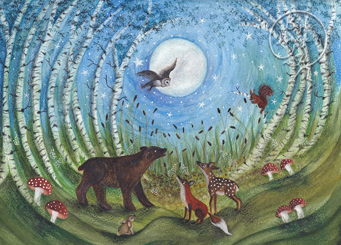Postcard/Seasonal Card 'Woodland Creatures'