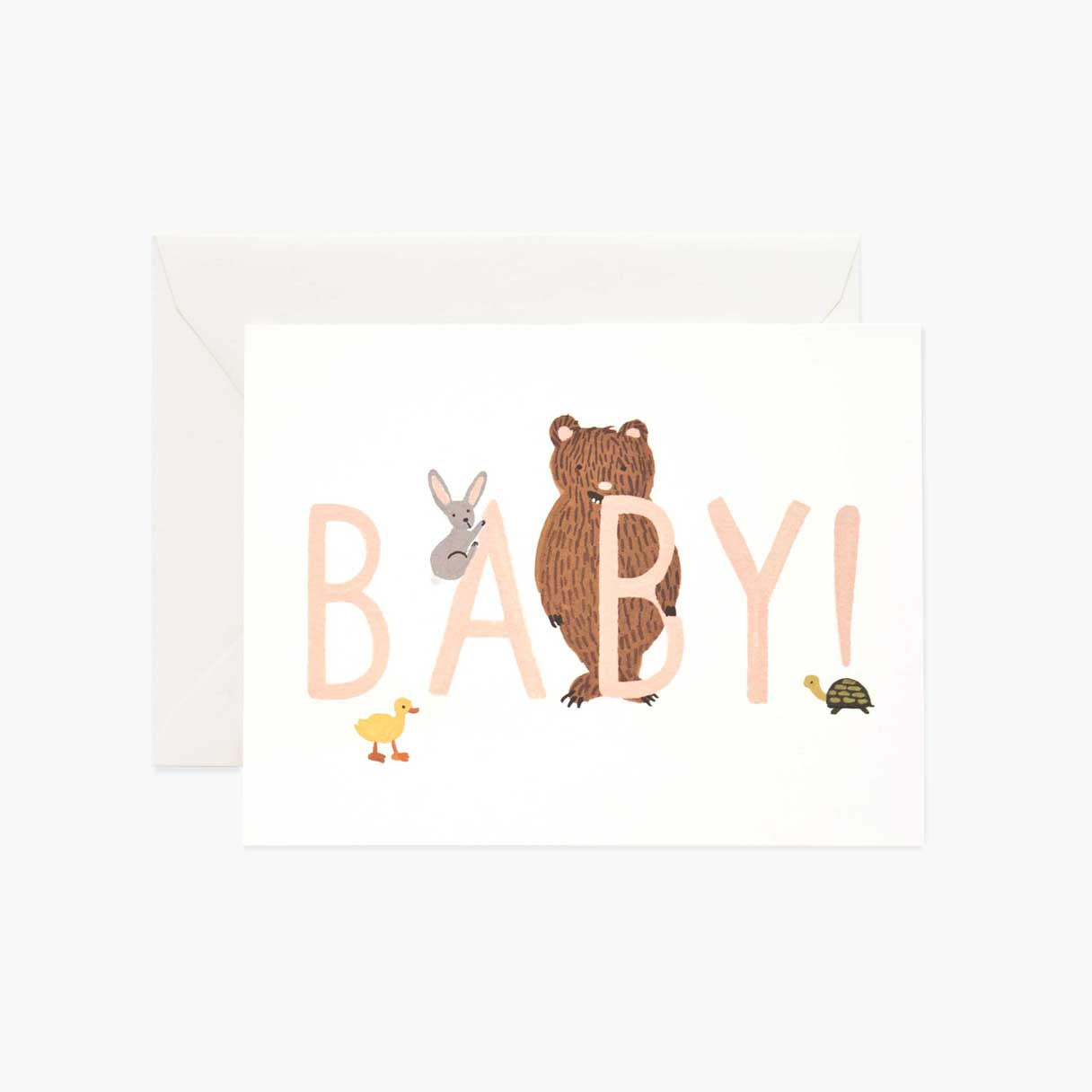 Baby! Card Peach & Envelope