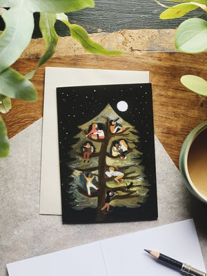 Greeting Card - Friends in a tree