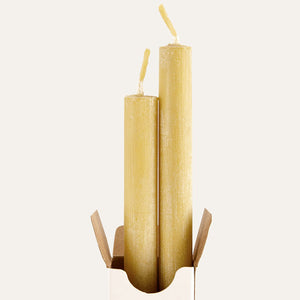 2 Beeswax Dinner Candles