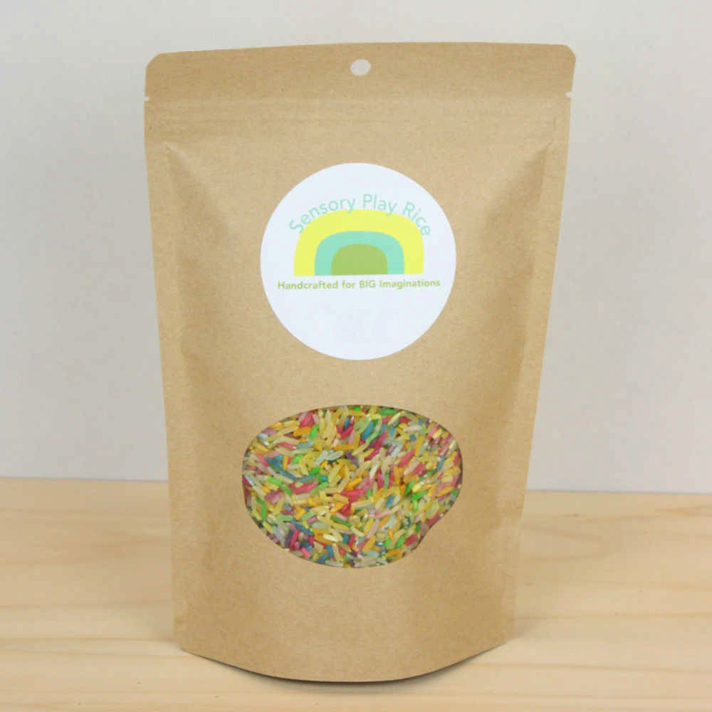 Rainbow Sensory Play Rice
